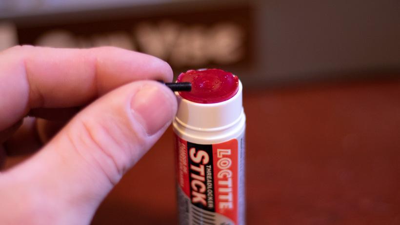 Adding loctite to sight screws