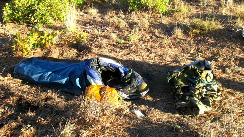 Quick and easy bivy sack camp setup