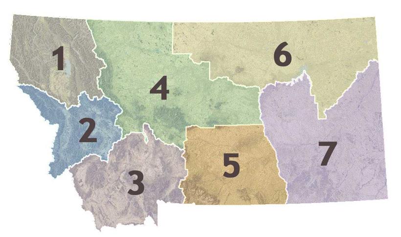 Montana hunting region map