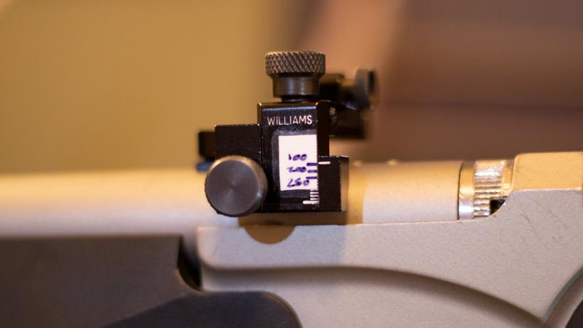 Finished adjustable muzzleloader rear sight peep