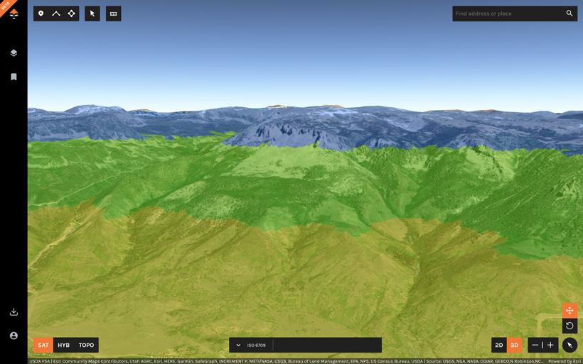 Elevation bands on gohunt maps