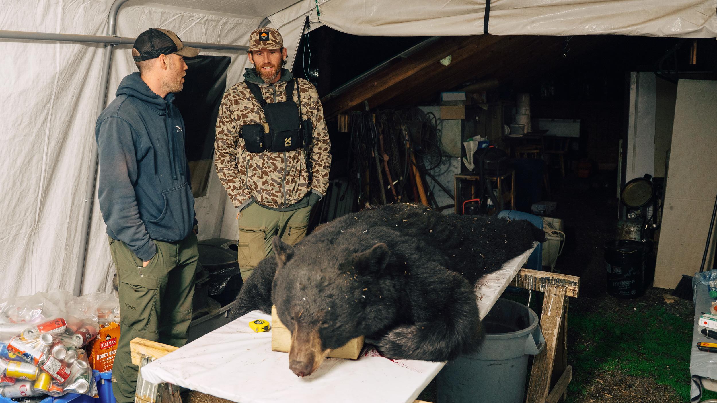 Brady Miller with the Kifaru Mesa Bino Harness system on bear hunt
