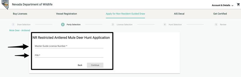 Applying for the nonresident guided draw