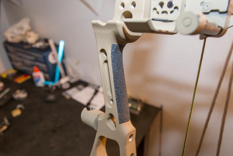Grip tape on a bow