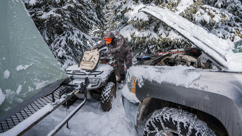 Jump starting atv in the cold
