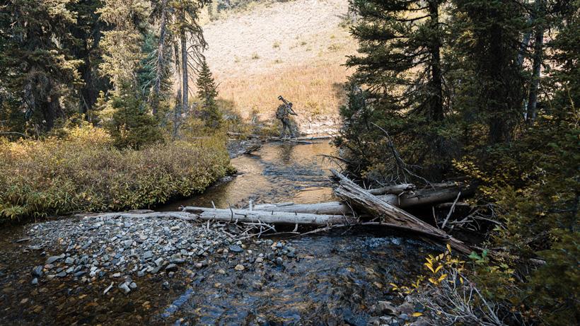 Safely crossing a backcountry stream