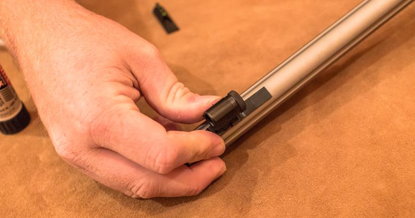 Adding front globe sight to the muzzleloader