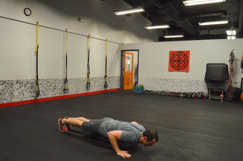 Burpee workout step 3