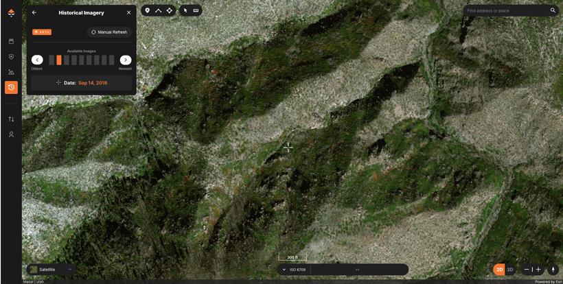 Historical imagery on gohunt showing details in shadow areas