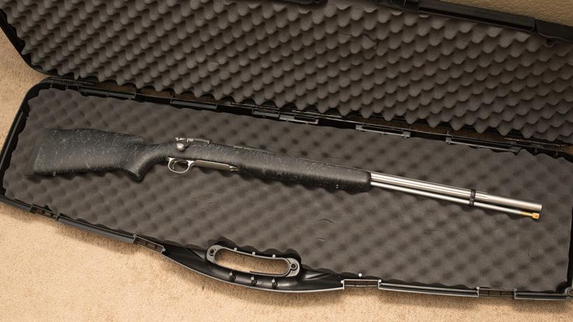 A Remington Ultimate Muzzleloader in case