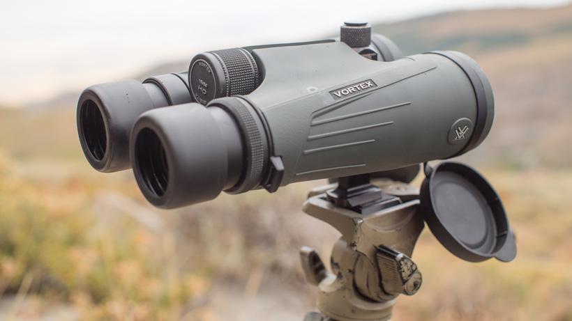 Vortex kaibab binoculars mounted on a tripod
