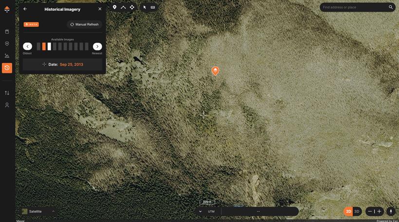 Historical image of burn after three years