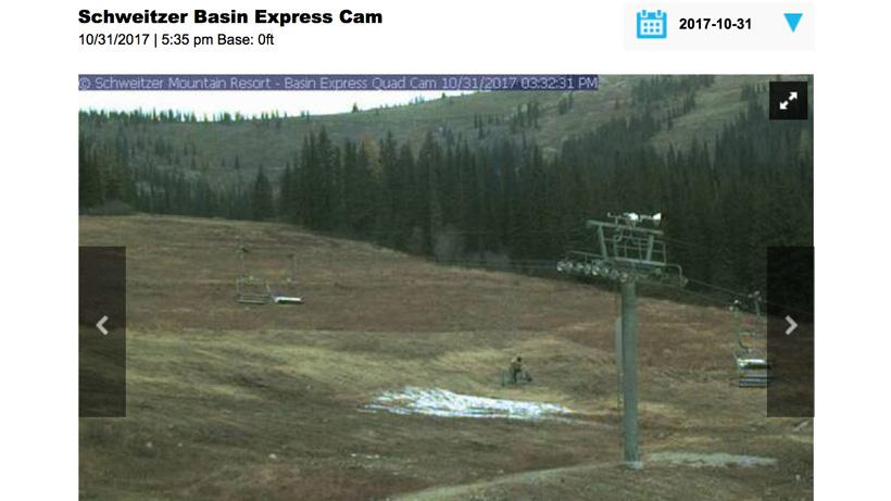 Schweitzer basin express web cam for snow depth_0
