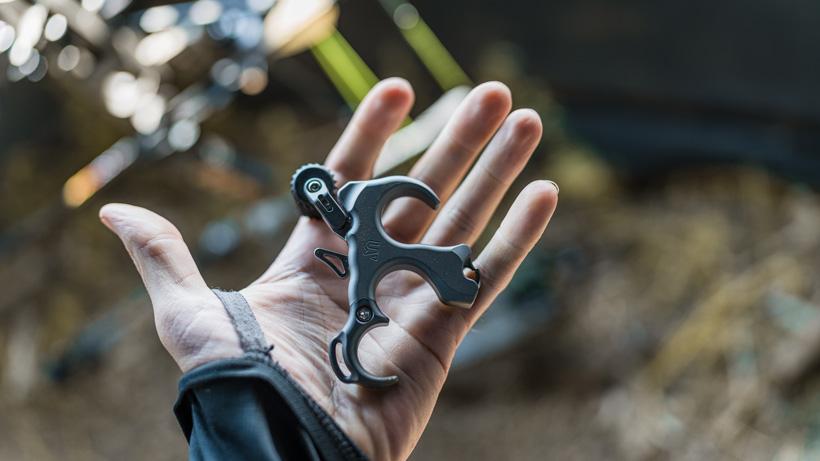 Ultraview UV button archery release up close