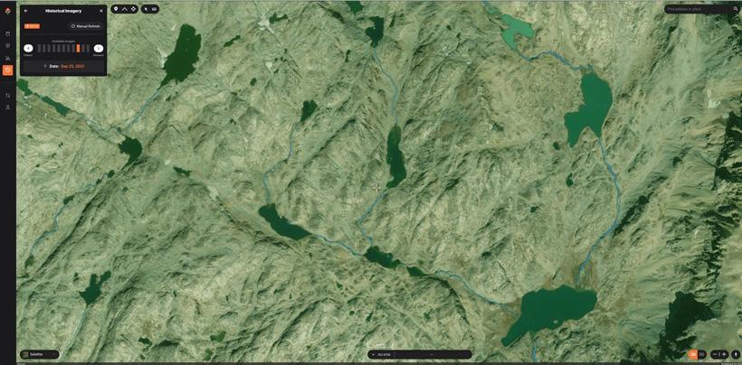 Different imagery date showing no cloud cover using historical imagery on gohunt