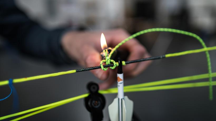 Setting up a bow with new strings