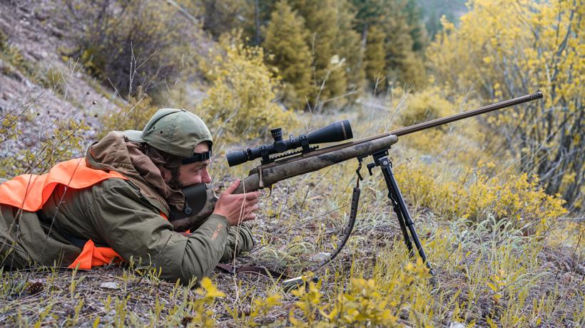 Shooting position for bear on old logging road