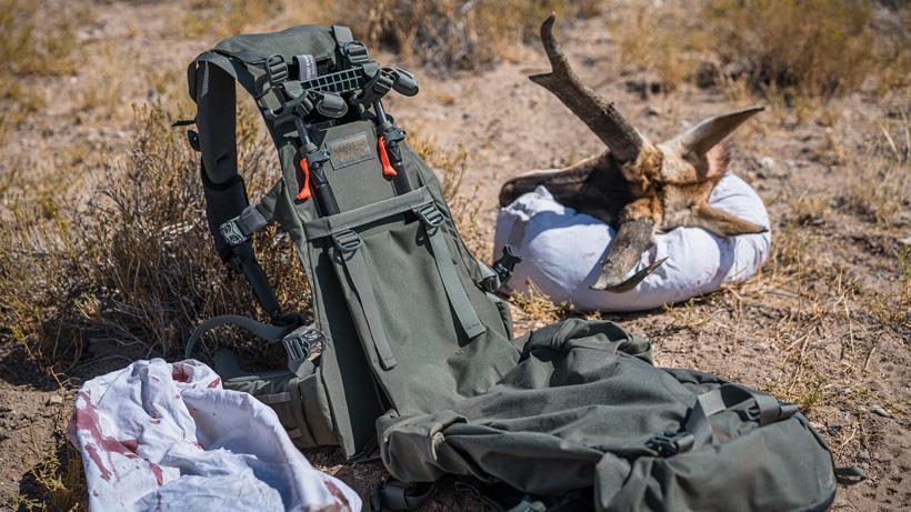 Preparing to haul meat on mystery ranch pop up 38