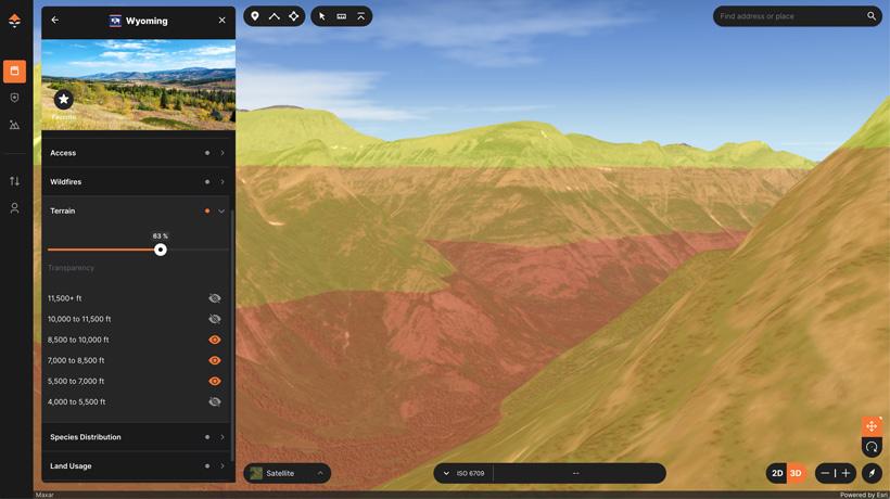 Gohunt elevation bands for spring bear