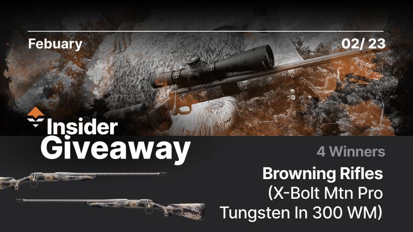 February 2023 browning rifle giveaway gohunt insider