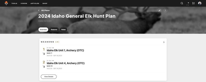 Creating a hunt plan on GOHUNT Insider's Hunt Planner