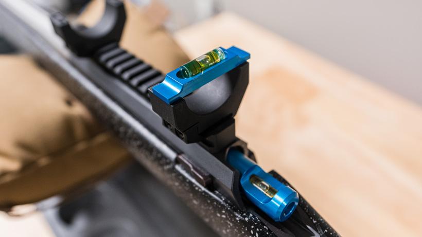 Double levels ensuring rifle is level in gun vice