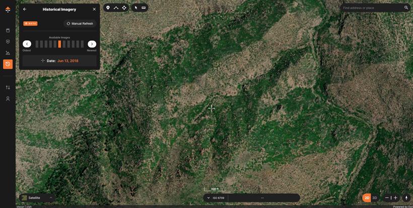 Using historical imagery on gohunt to remove shadow on basins