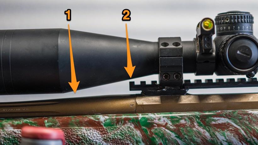 Riflescope clearance on picatinnny rail 2