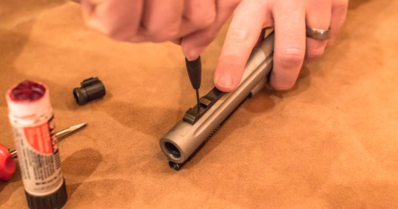 Adding the front dovetail base for the muzzleloader sight