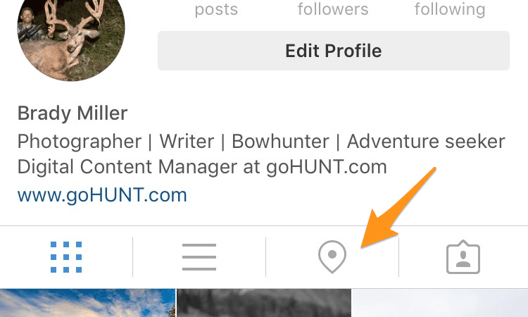 Instagram photo map button